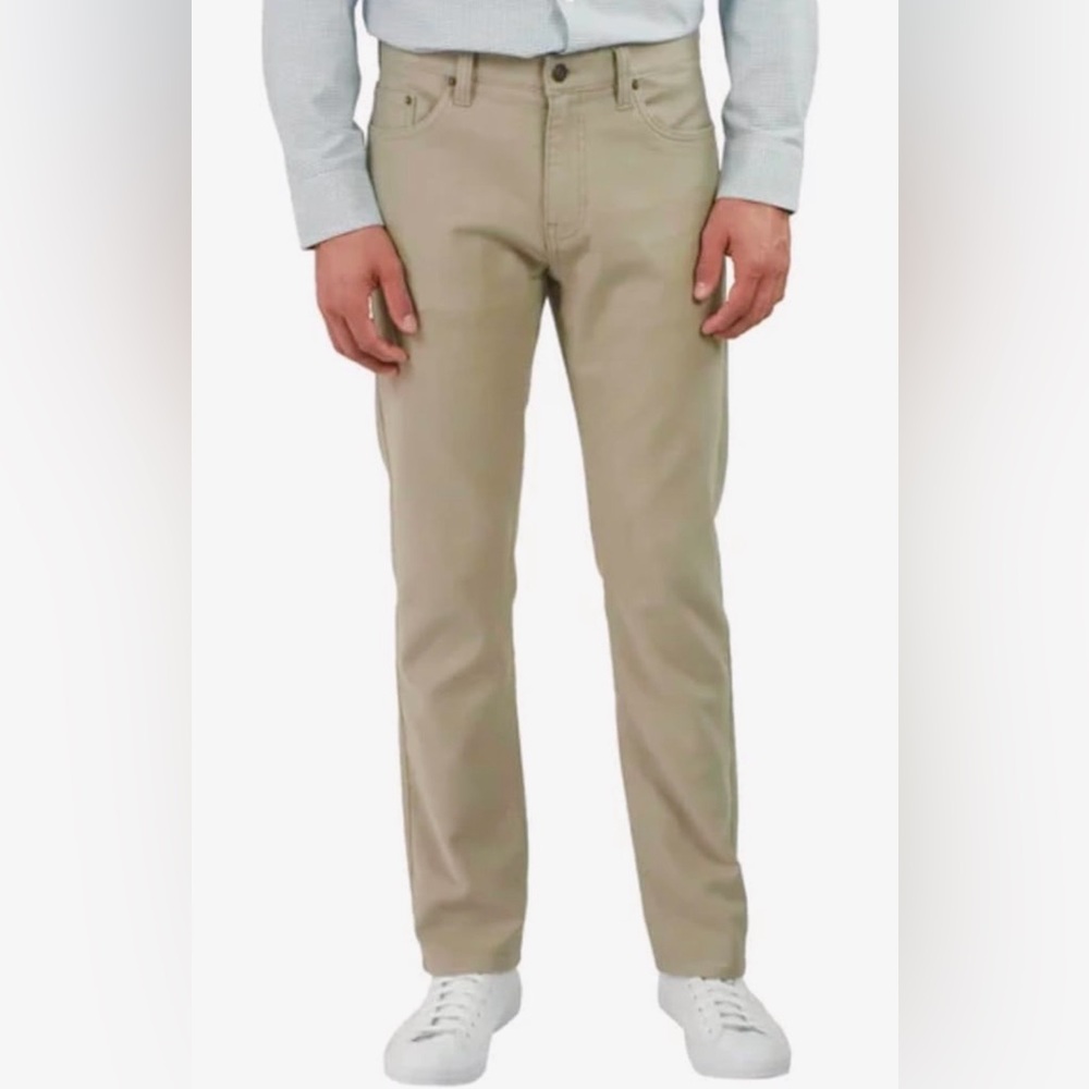 Jachs New York Men’s Pants Khaki Tan 32x34 5 Pocket Stretch Straight Fit NEW NWT